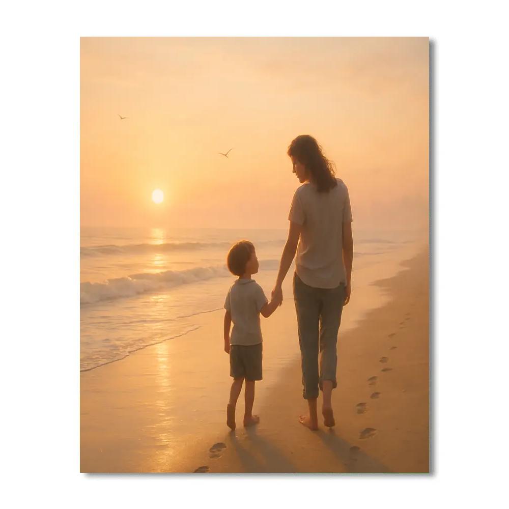 Sunrise Stroll With Mom painting number kit