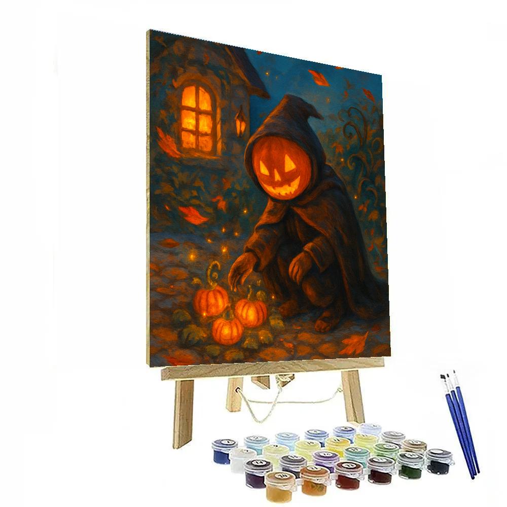 Moonlit Pumpkin Gardener painting number kit