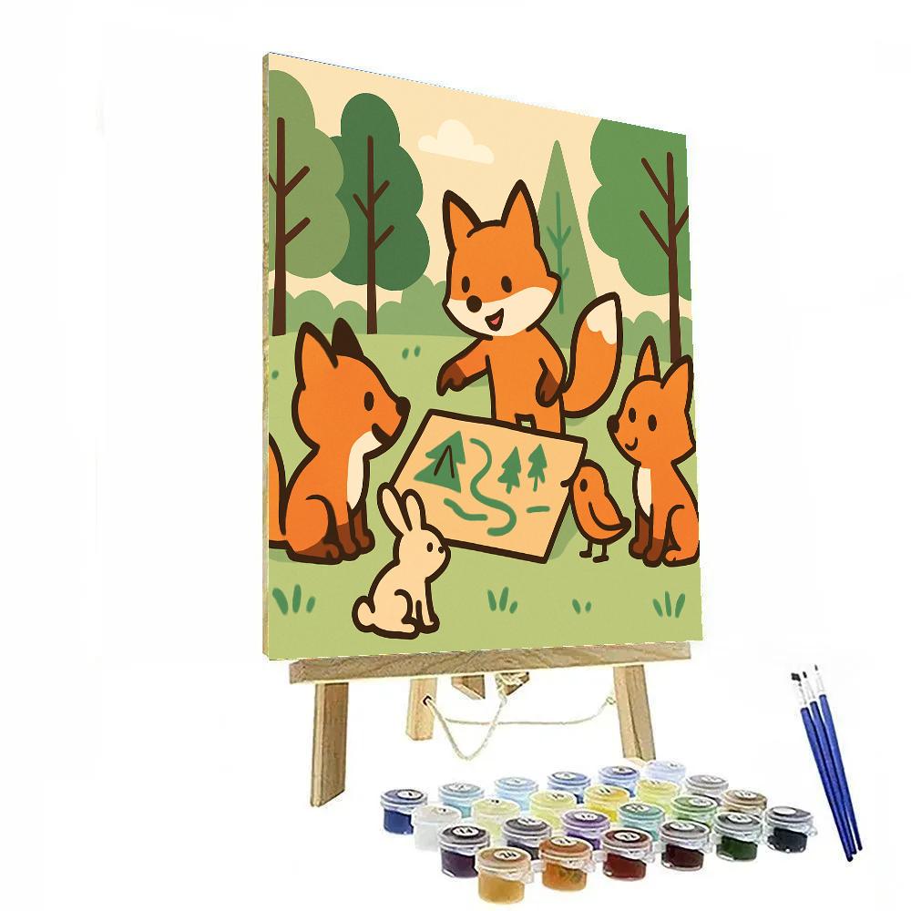 Forest Explorer Fox Club painting number kit
