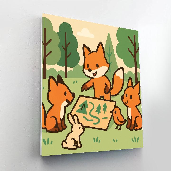 Forest Explorer Fox Club painting number kit