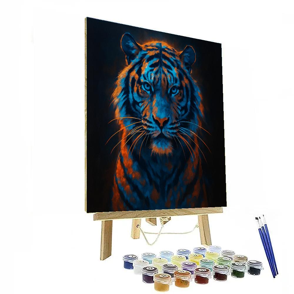 Electric Tiger Head Paint by numbers art