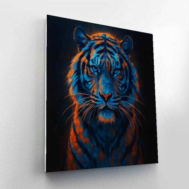 Electric Tiger Head Paint by numbers art