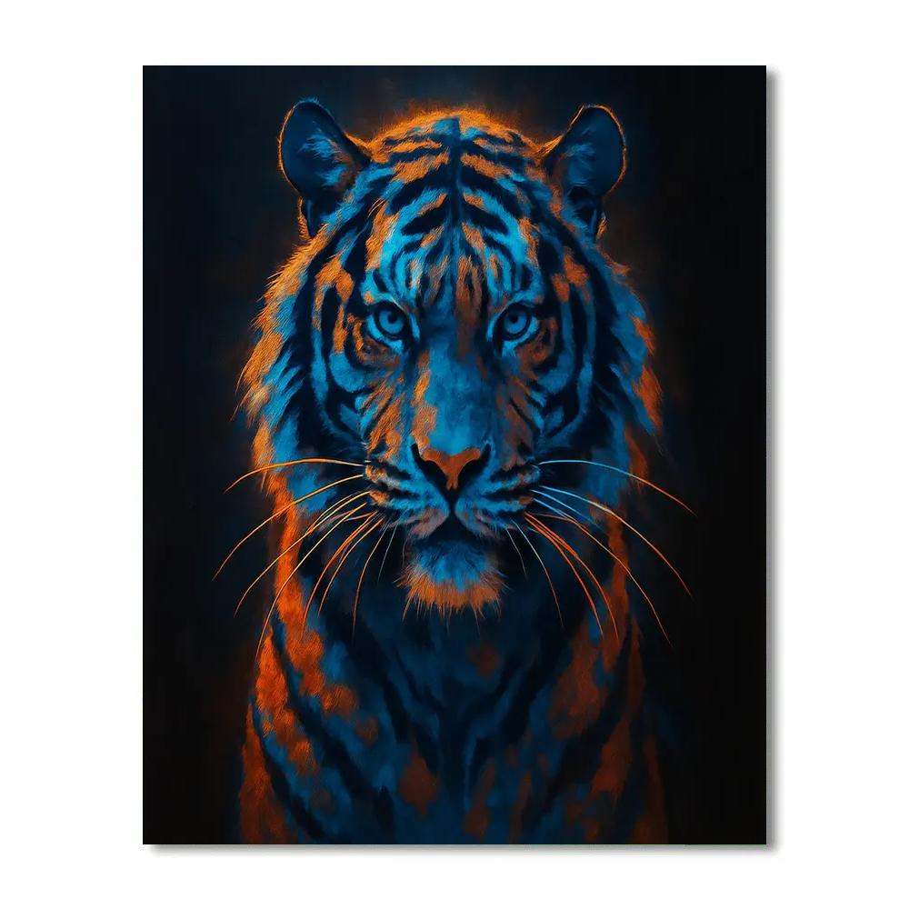 Electric Tiger Head Paint by numbers art