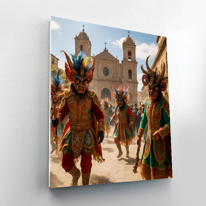 Carnaval De Oruro Religious Parade paint by number