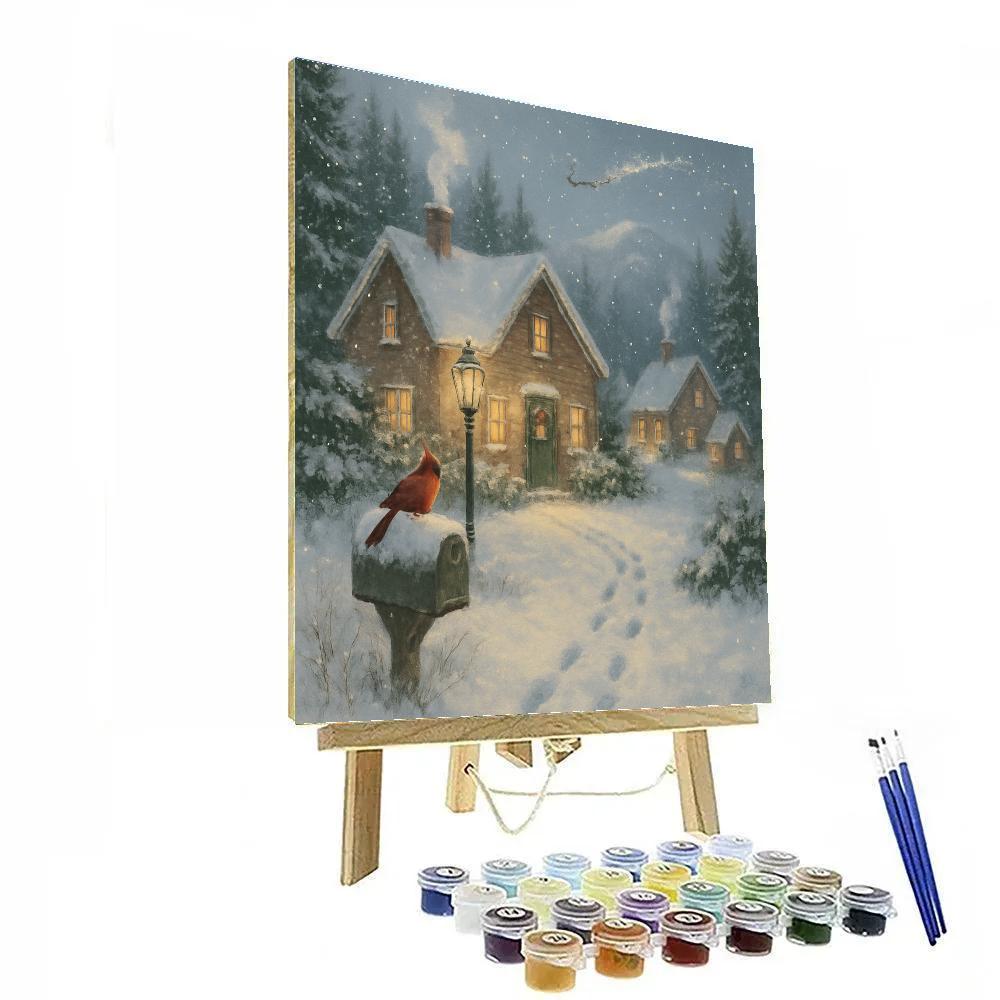 Christmas Winter Quiet Number painting