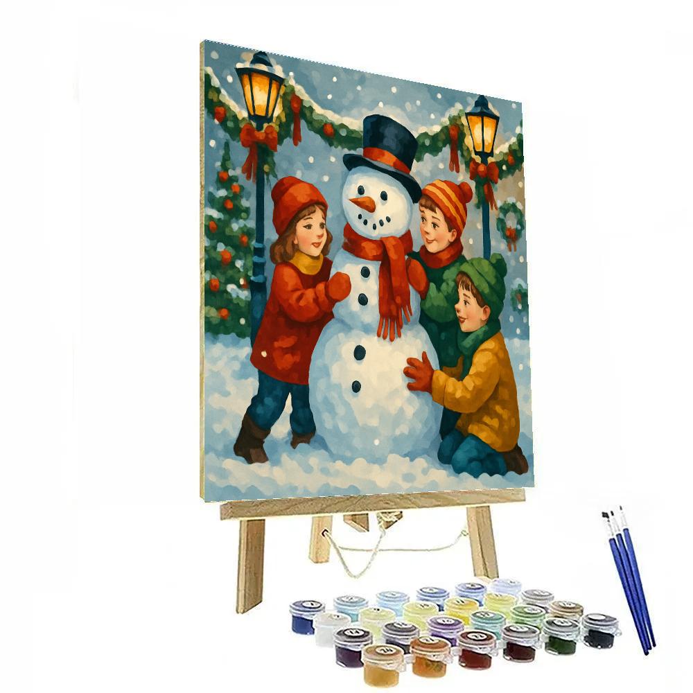 Siblings Snowlight DIY paint by numbers