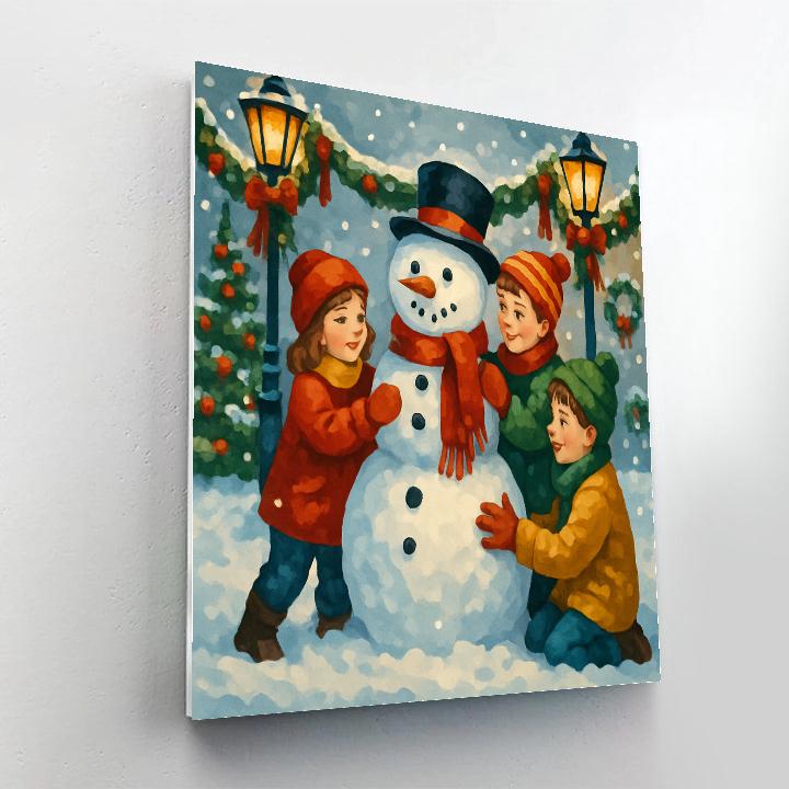 Siblings Snowlight DIY paint by numbers