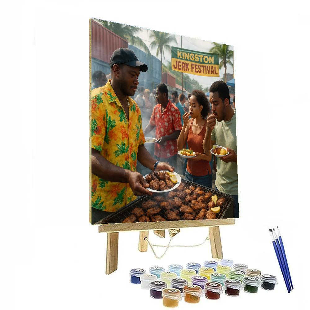 Kingston Jerk Festival Street Food Paint by numbers kits