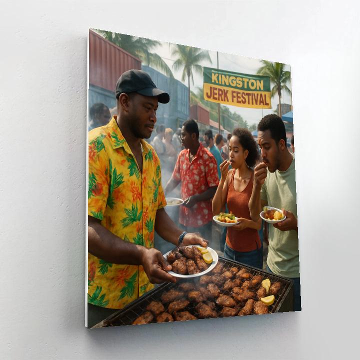 Kingston Jerk Festival Street Food Paint by numbers kits