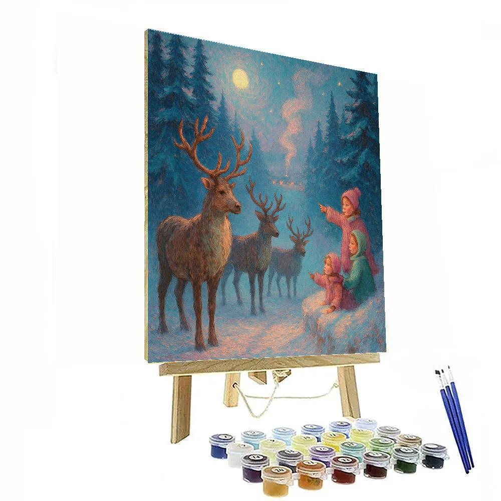 Reindeer Lane Twilight DIY paint by numbers