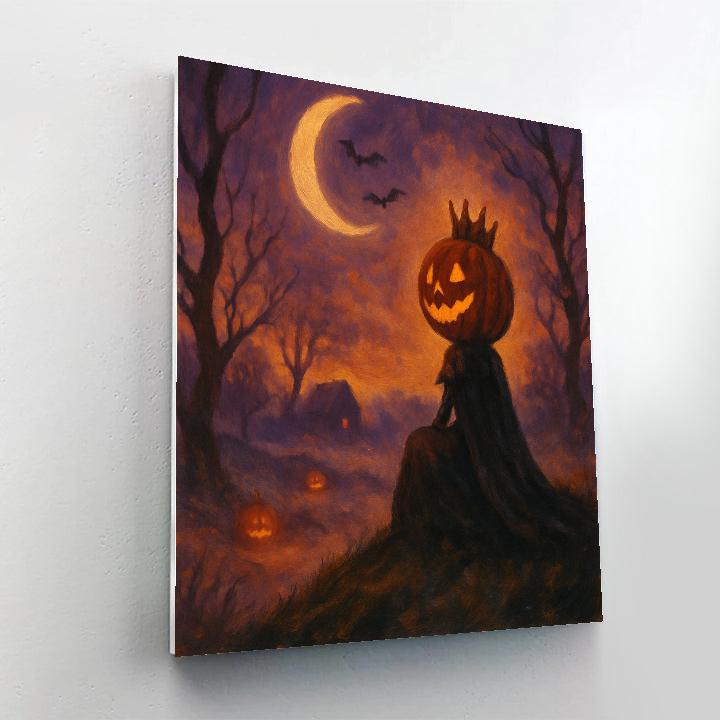 Moonlit Pumpkin Hill Paint by numbers kits