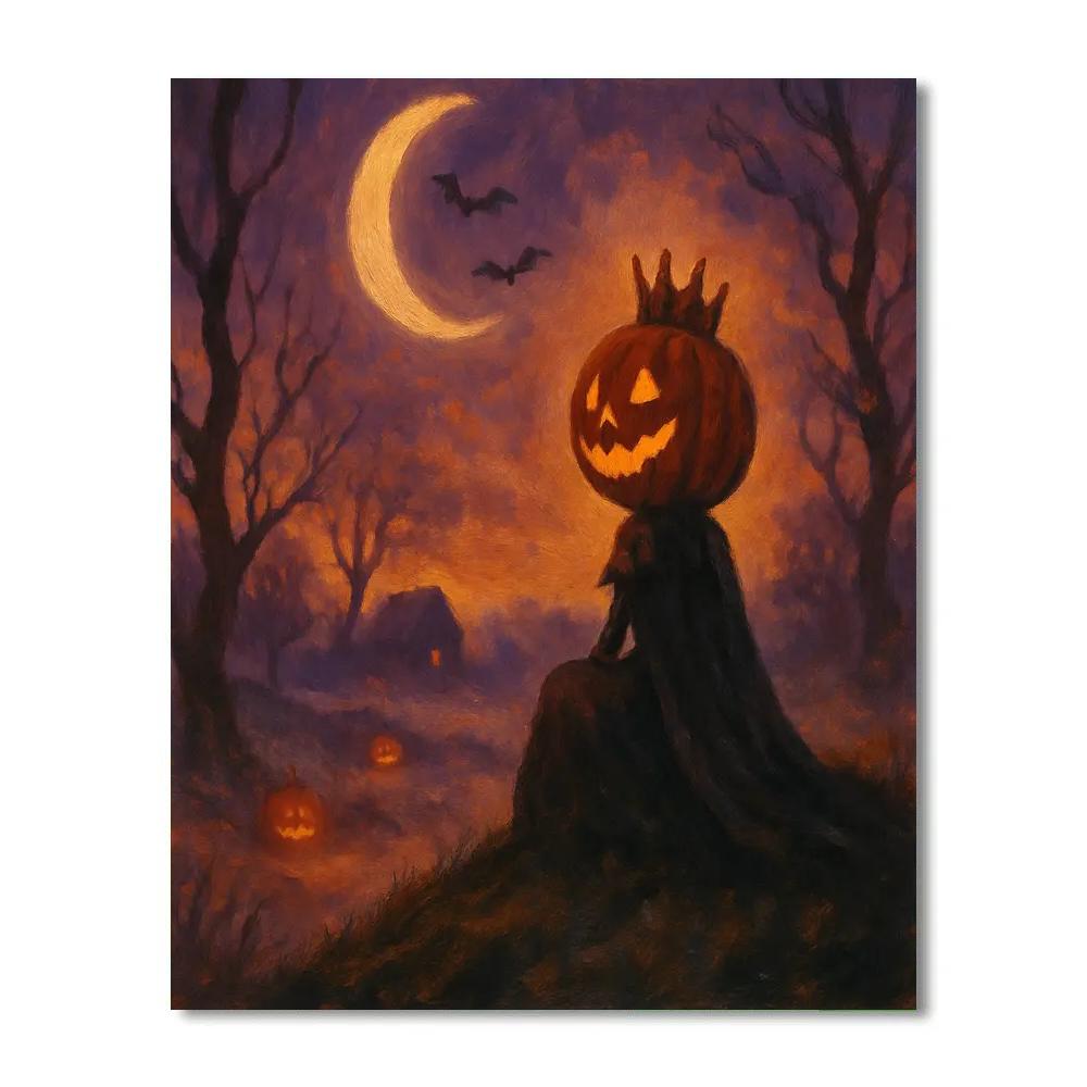 Moonlit Pumpkin Hill Paint by numbers kits