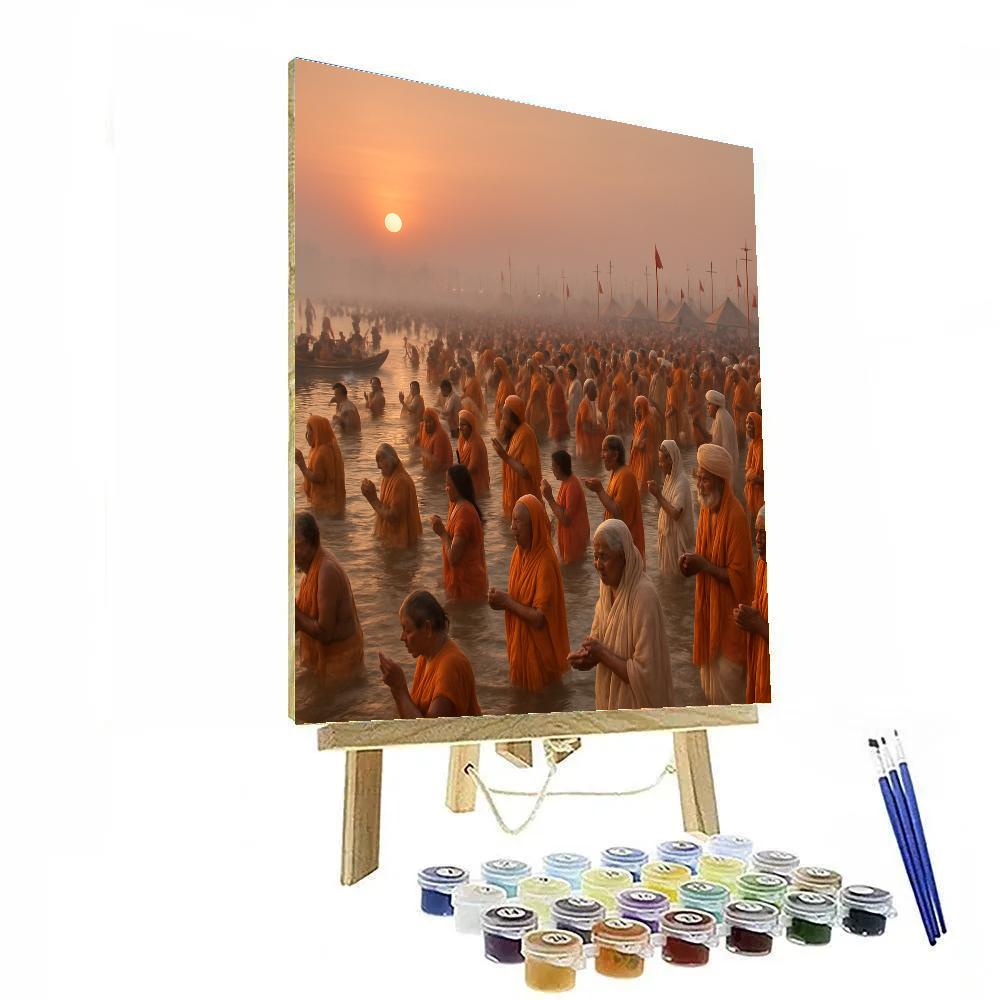 Kumbh Mela River Bathing Pilgrimage painting number kit