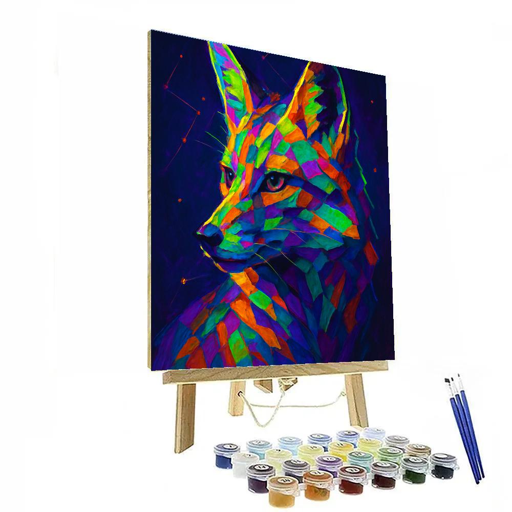 Radiant Fox Mosaic DIY paint by numbers