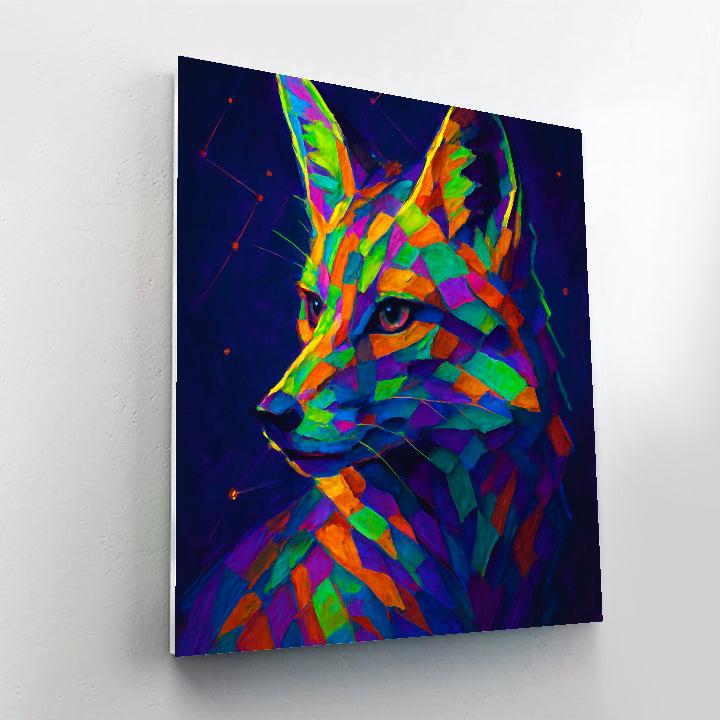 Radiant Fox Mosaic DIY paint by numbers