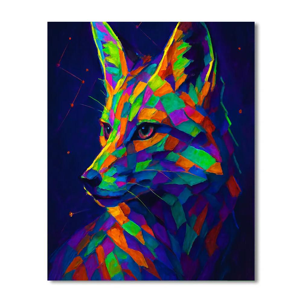 Radiant Fox Mosaic DIY paint by numbers