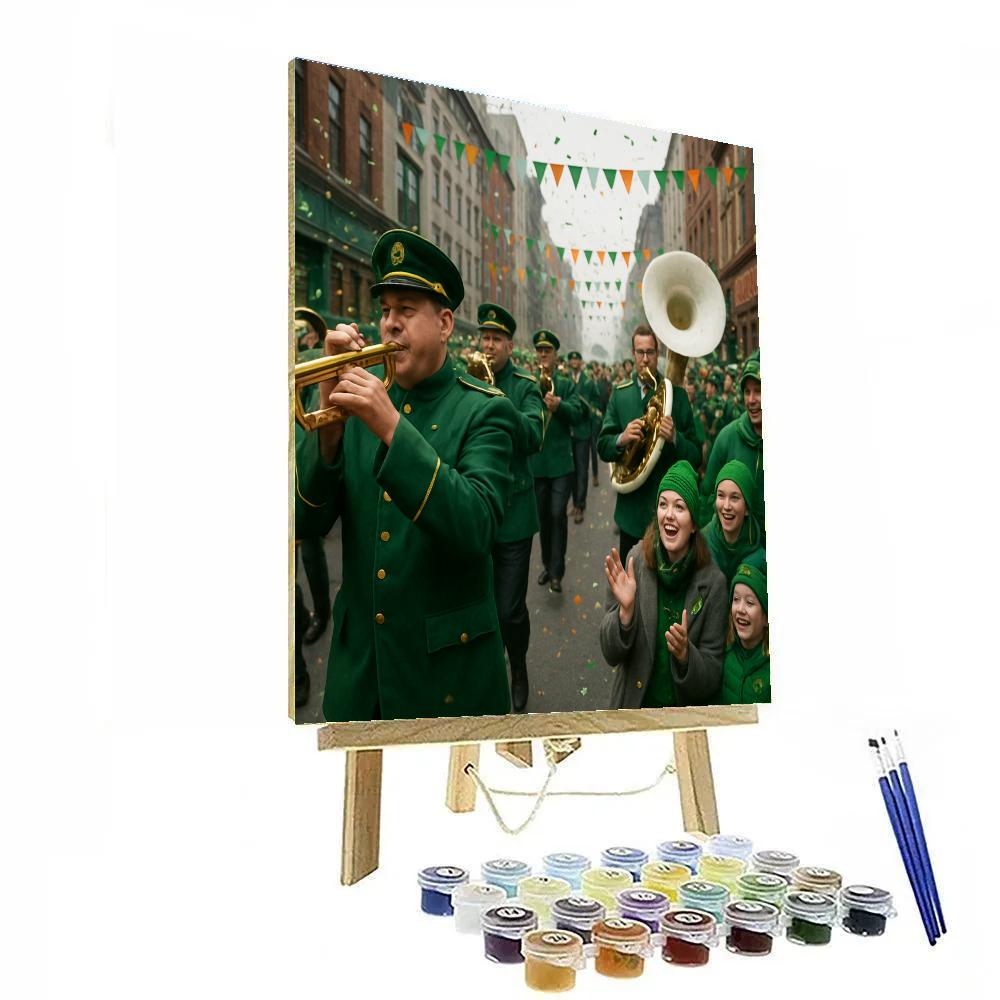 St Patricks Day Parade City March paint by number