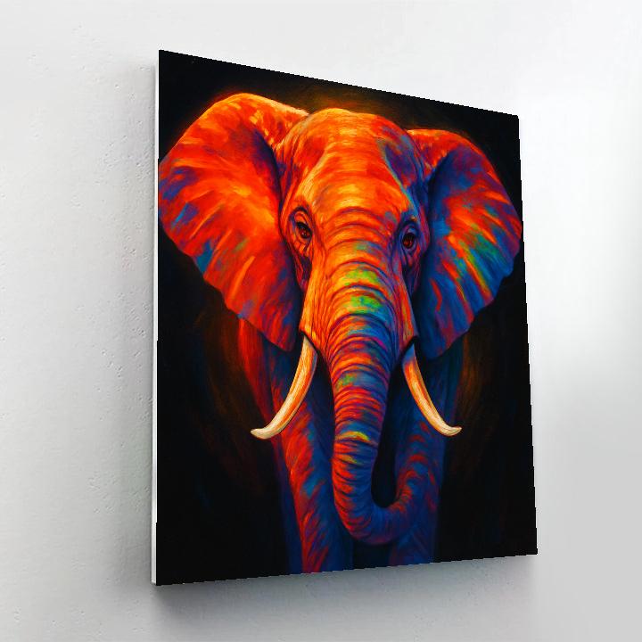 Solar Elephant Portrait Painting by numbers kit