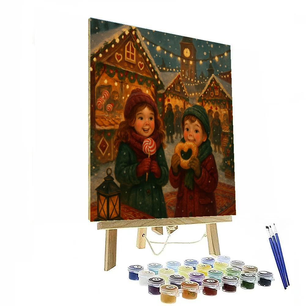 Gingerbread Lane Market Number painting
