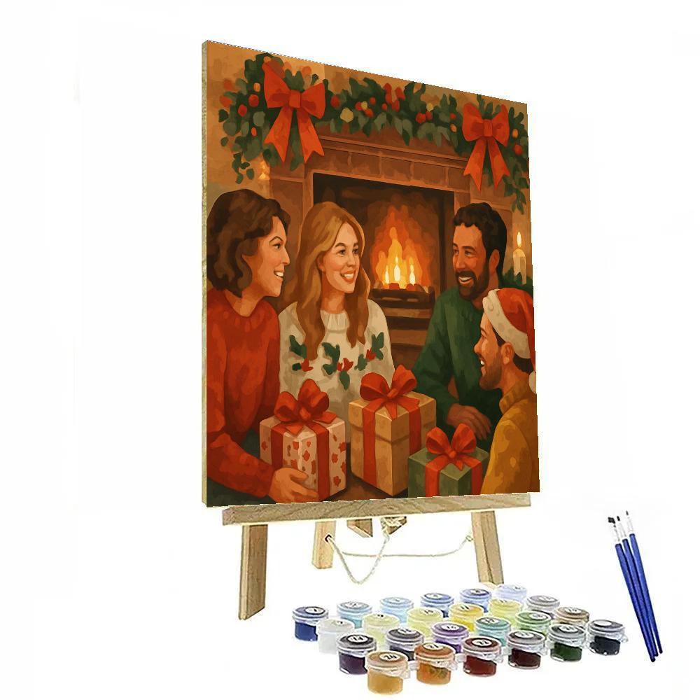 Ribboned Hearth Celebration Numbered painting kits