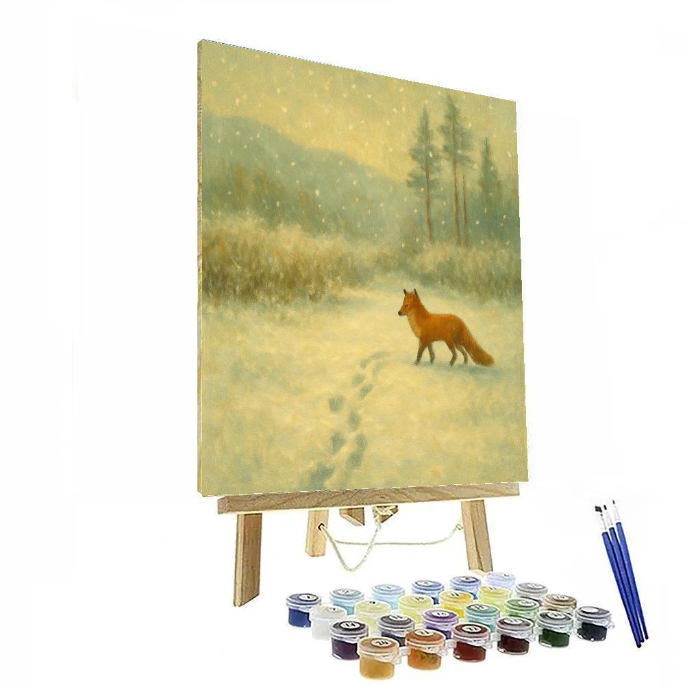 Fox Tracks At Dawn paint by number