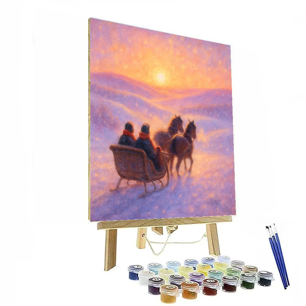 Sleighbell Ridge Sunrise paint by numbers