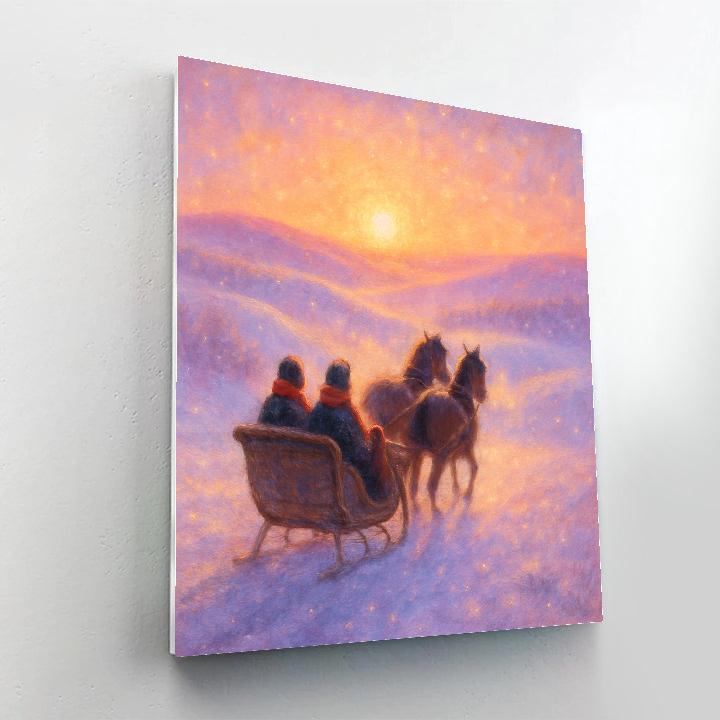 Sleighbell Ridge Sunrise paint by numbers