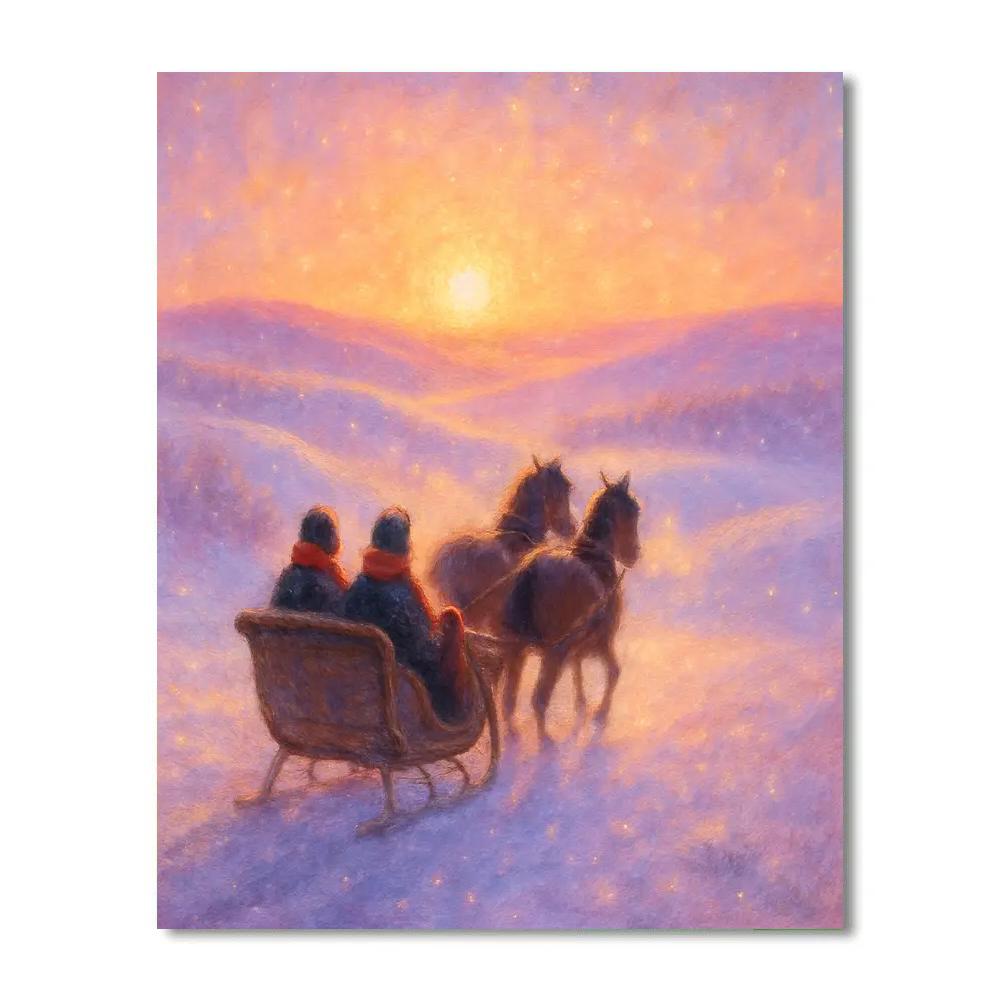 Sleighbell Ridge Sunrise paint by numbers