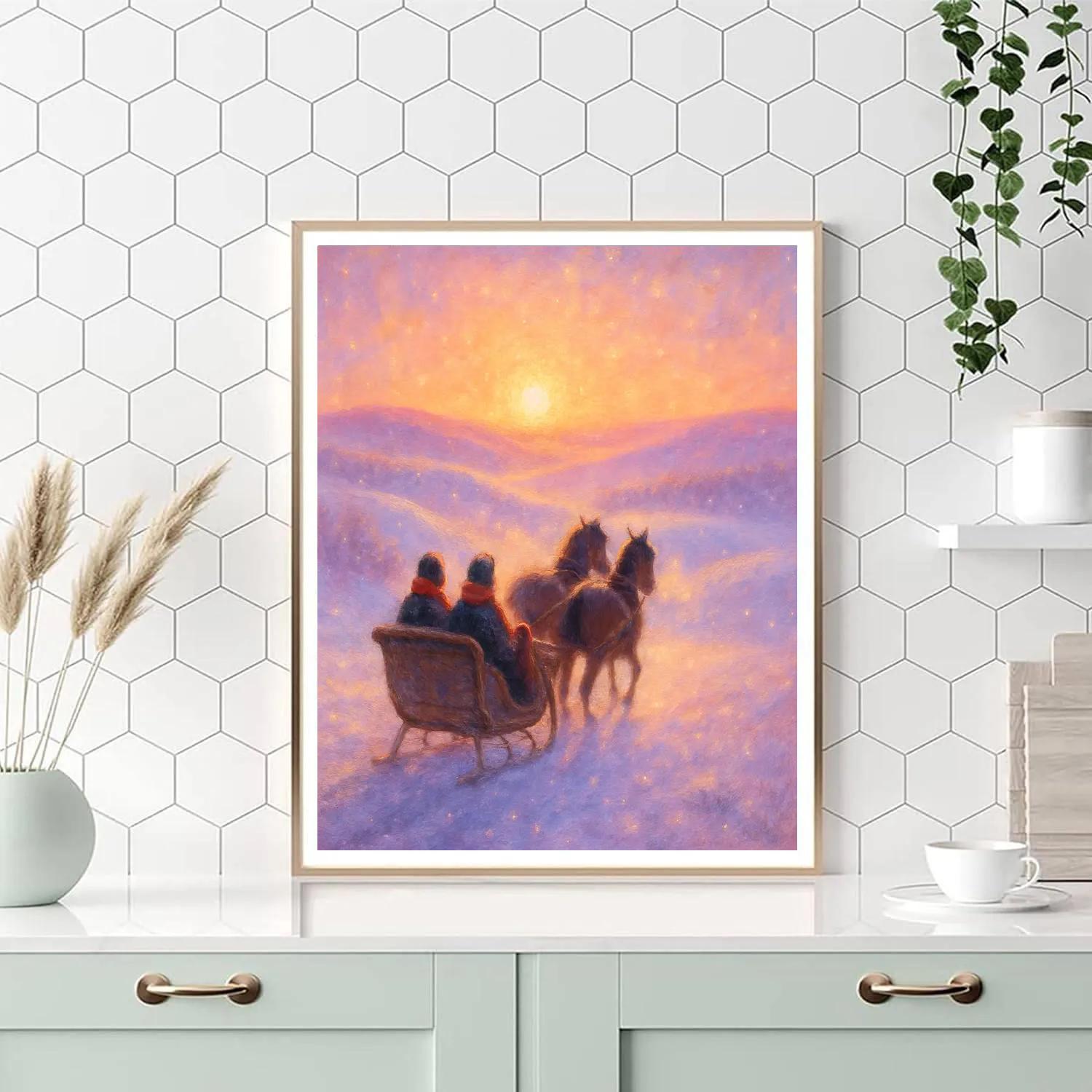 Sleighbell Ridge Sunrise paint by numbers