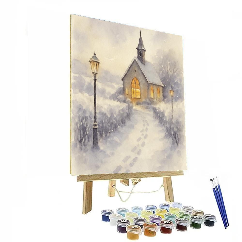 Chapel Light On Frosted Lane Numbered painting kits