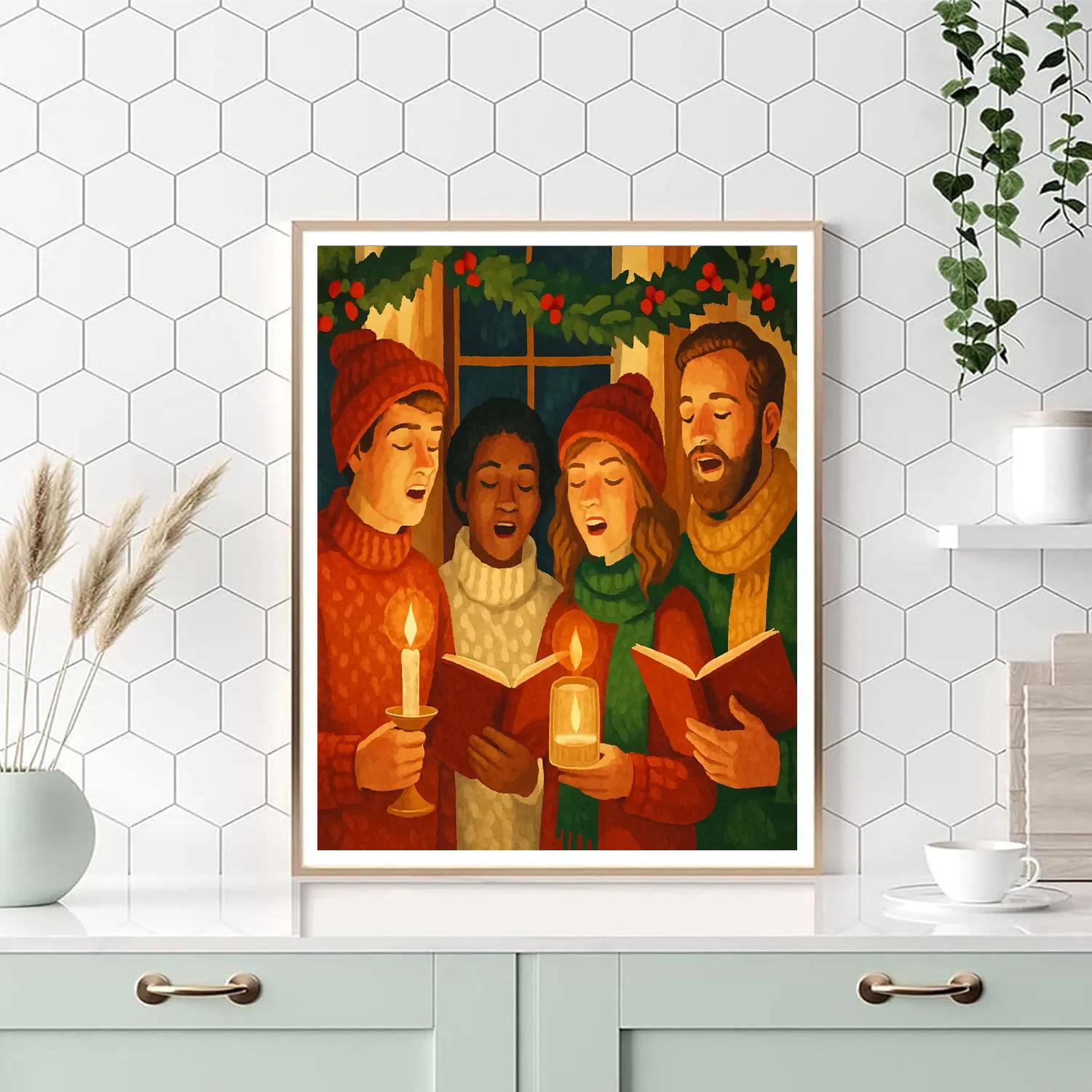 Cozy Candlelight Chorus Numbered painting kits