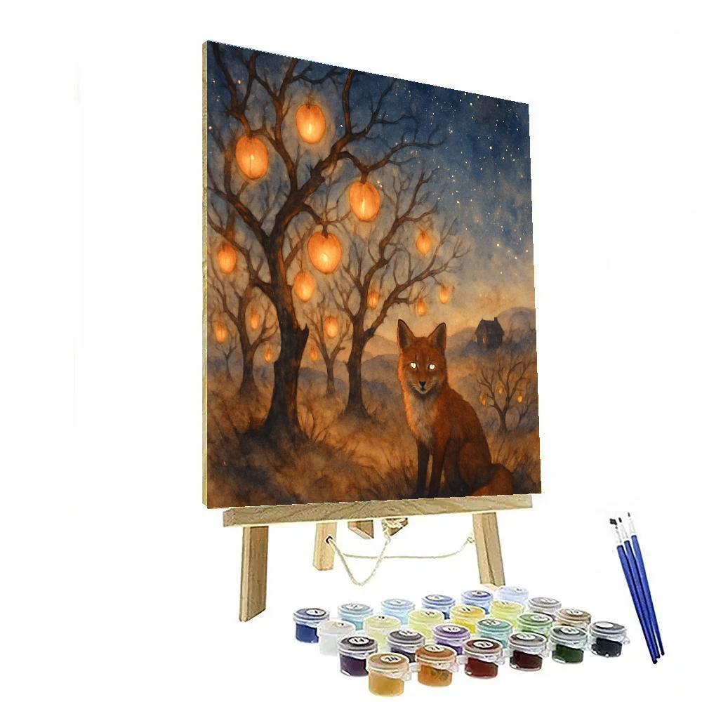 Midnight Orchard Beacon Number painting