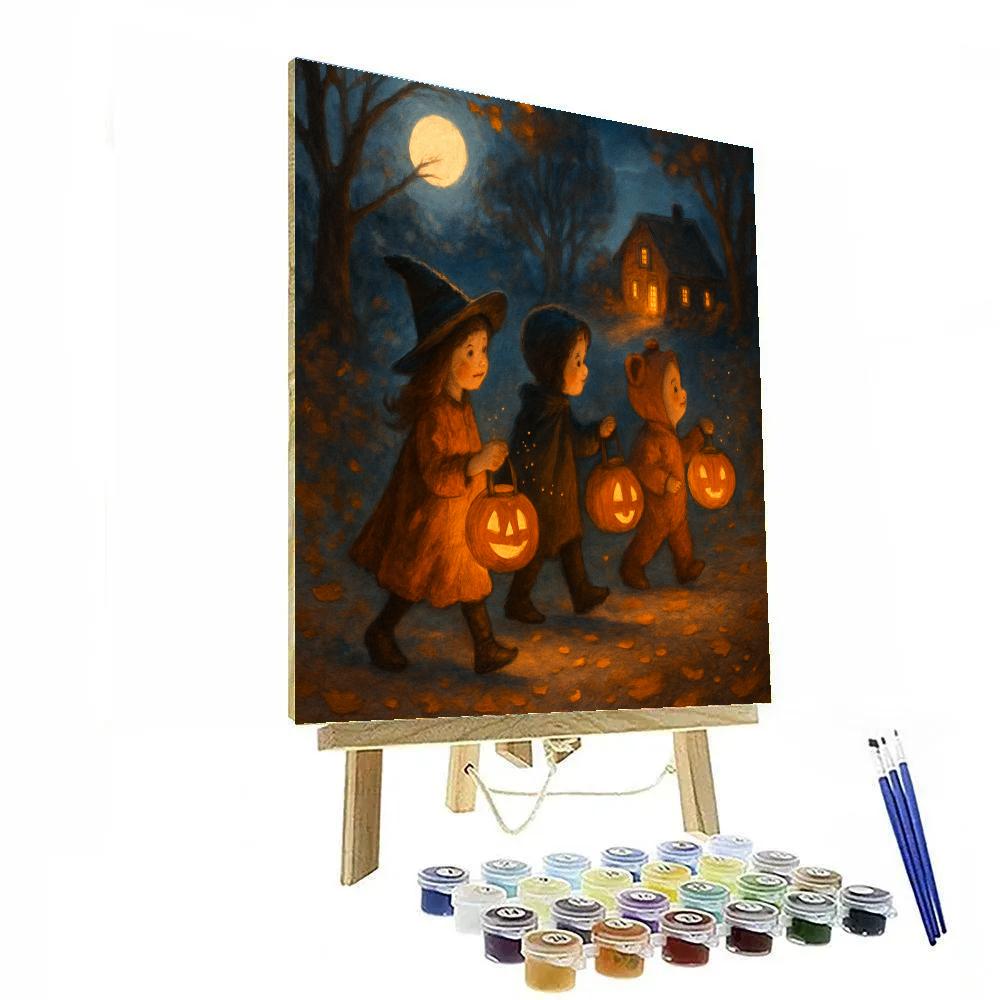 Harvest Moon Lantern Parade Painting by numbers kit