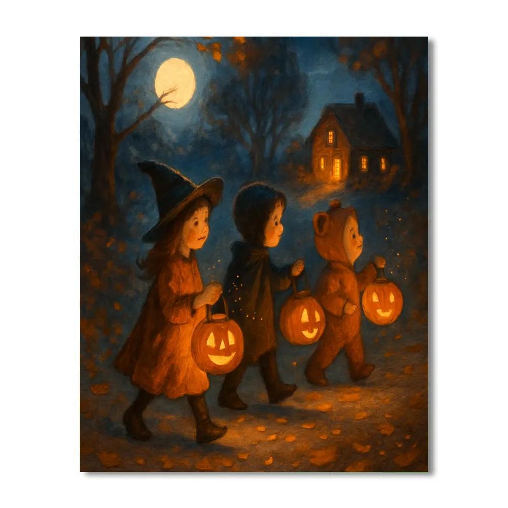 Harvest Moon Lantern Parade Painting by numbers kit