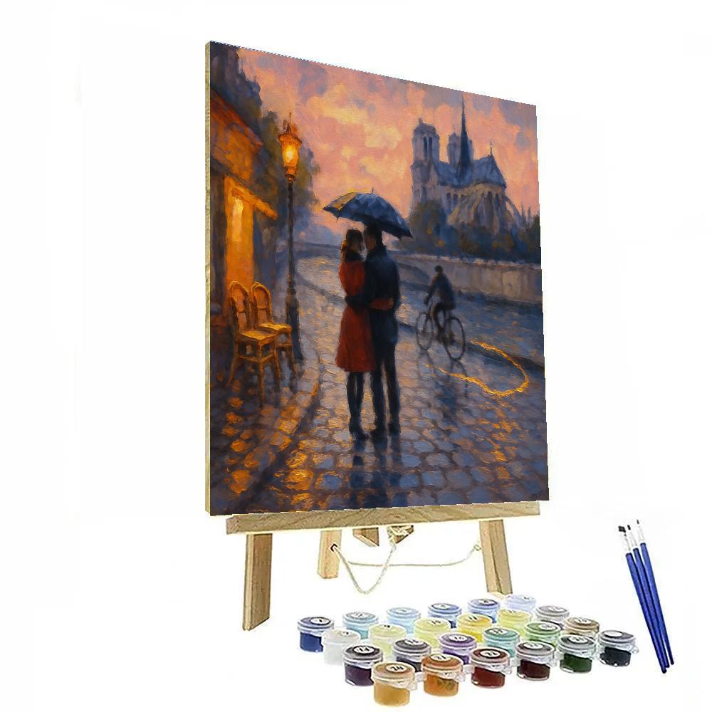 Paris Rain Reflections Paint by numbers kits