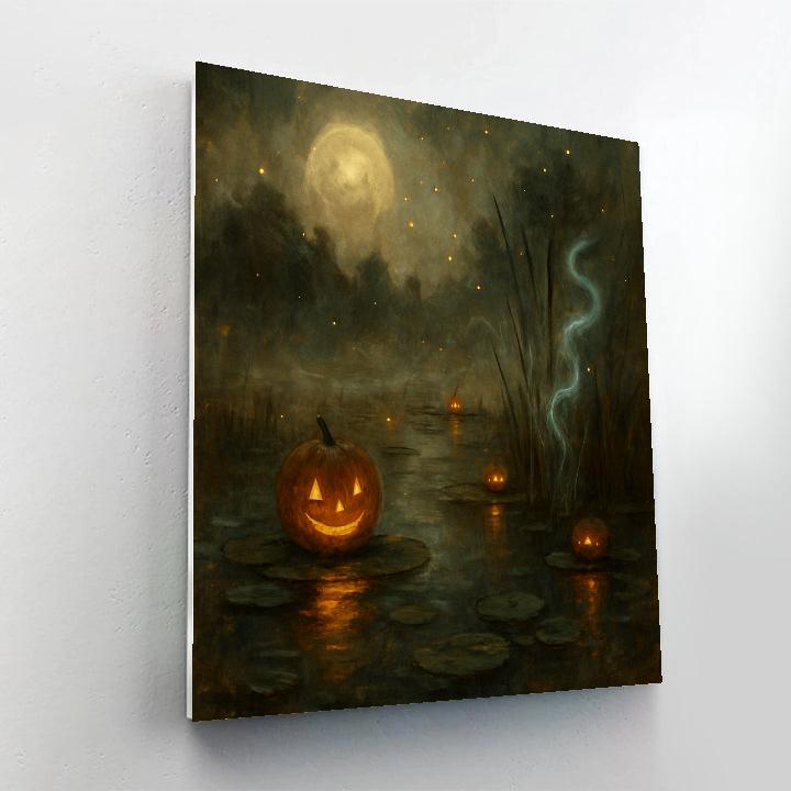 Enchanted Pumpkin Marsh Numbered painting kits