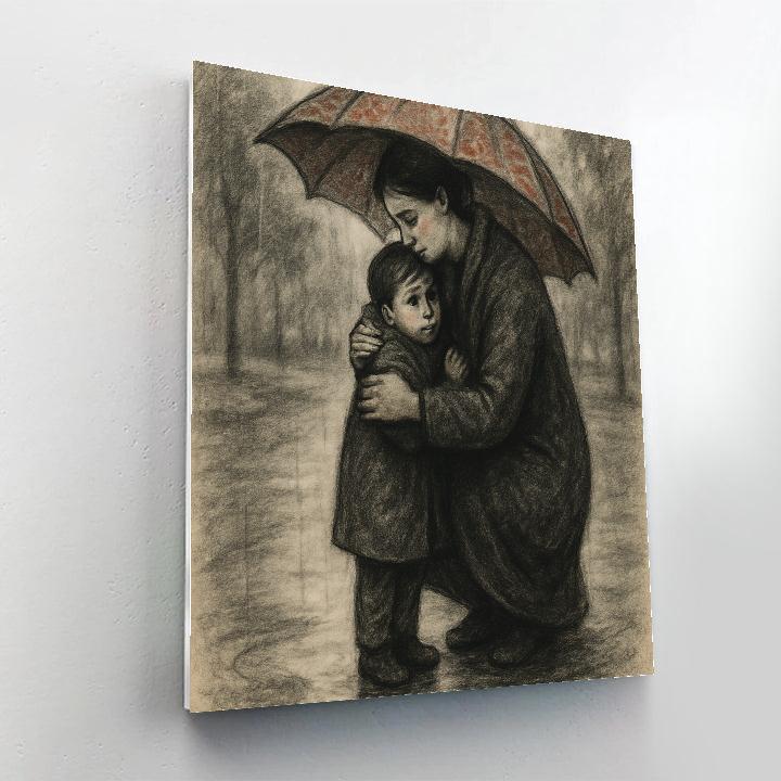 Protective Umbrella Of Love Mother Paint by numbers art