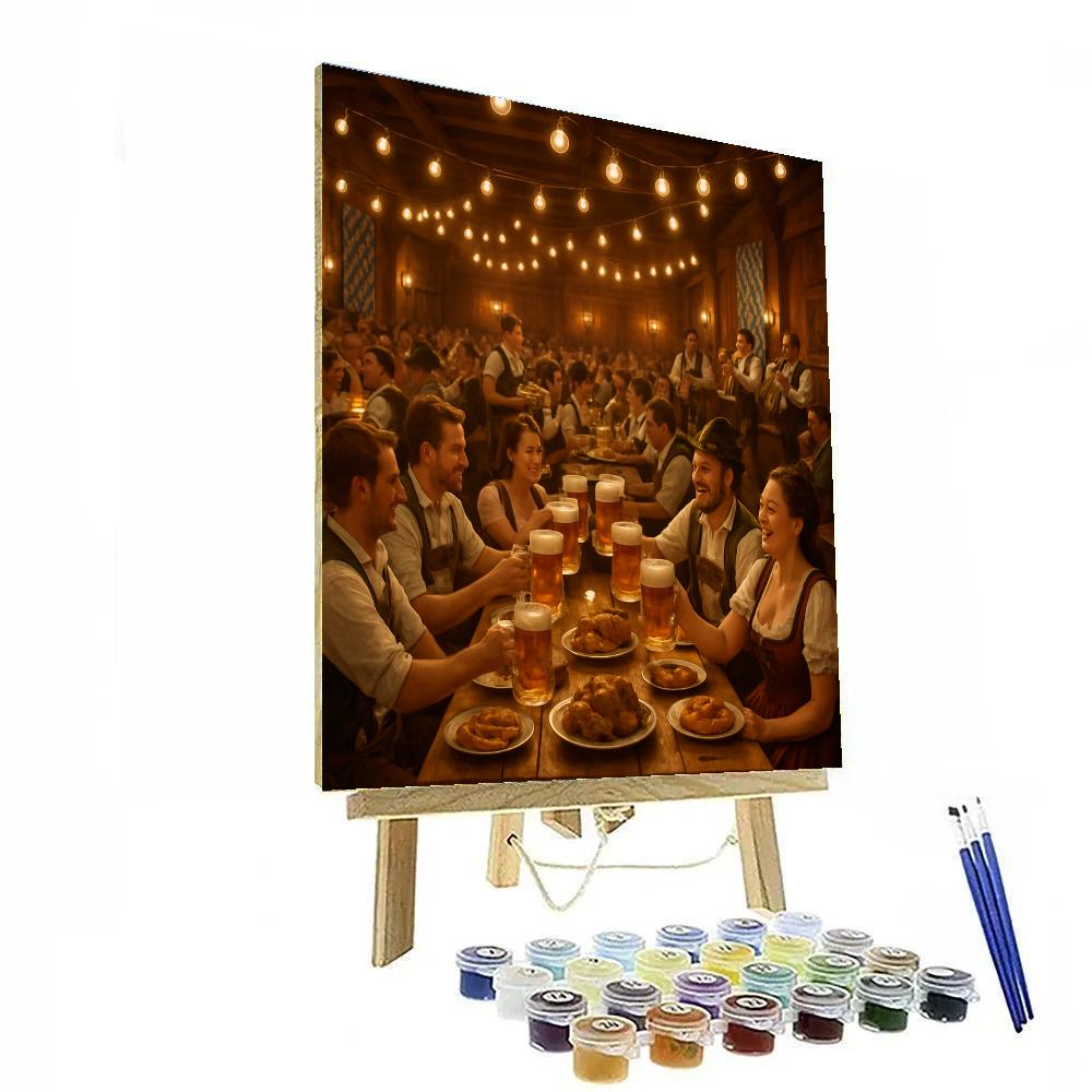 Oktoberfest Festive Beer Hall Gathering Number painting
