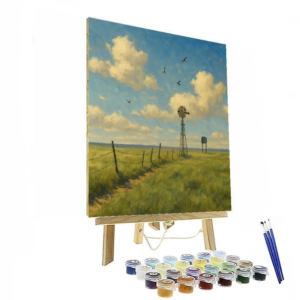 Landscape Windswept Plains Paint by numbers art