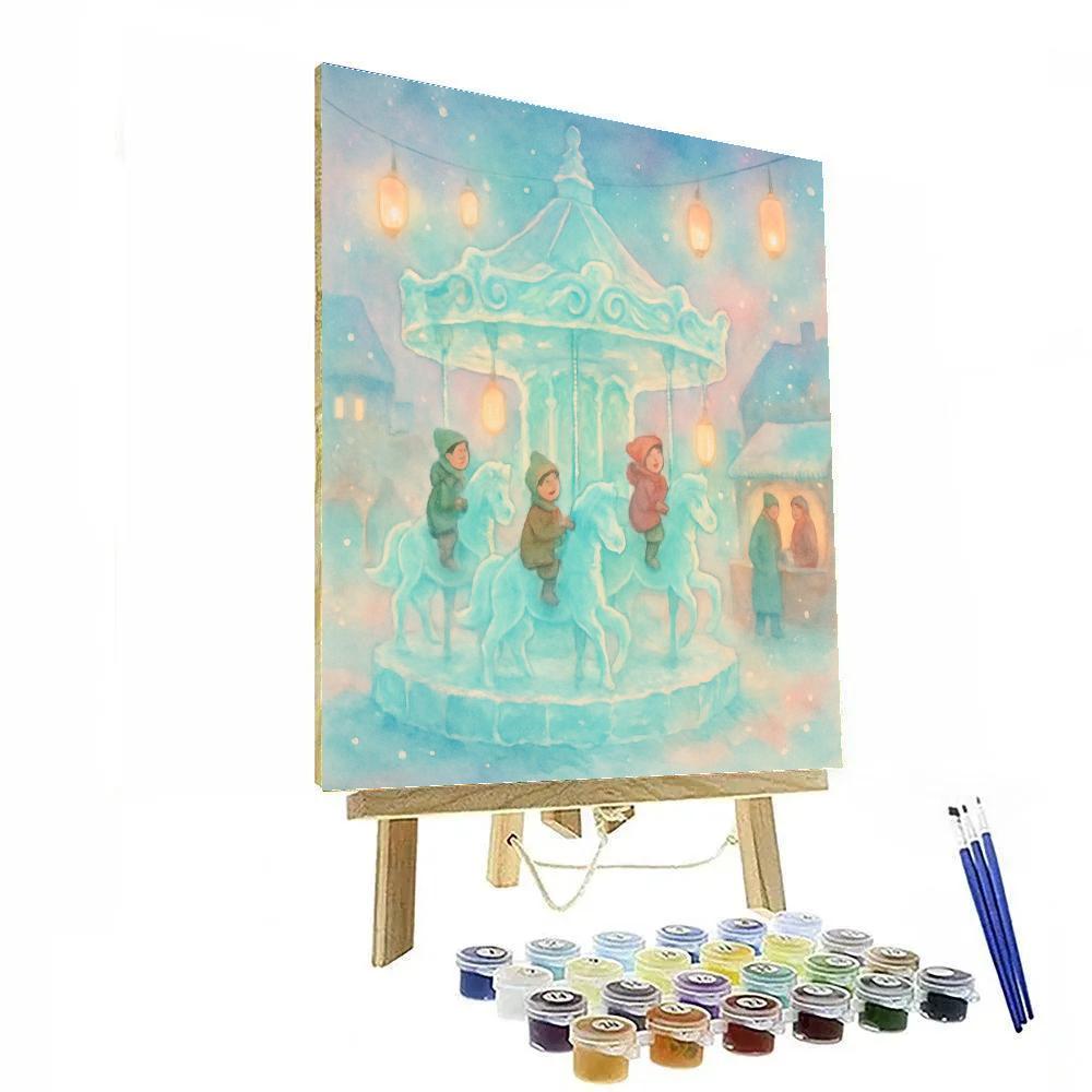 Icicle Carousel Dream Painting by numbers kit
