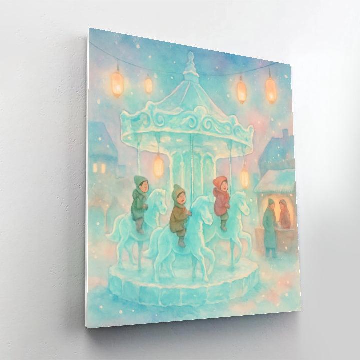 Icicle Carousel Dream Painting by numbers kit