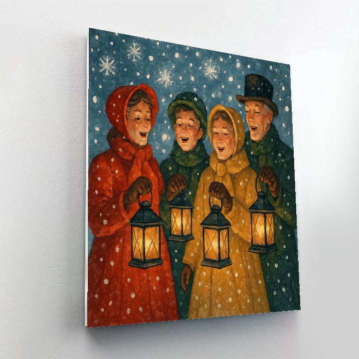 Snowy Lantern Luminaries DIY paint by numbers