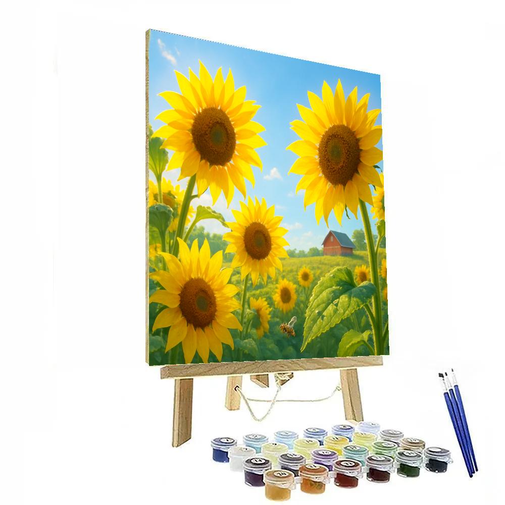 Sunflower Field Radiance paint by number