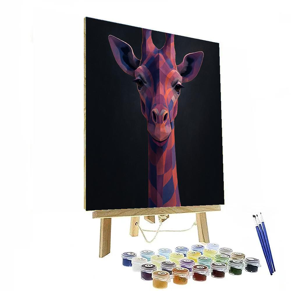 Regal Giraffe Mosaic Numbered painting kits