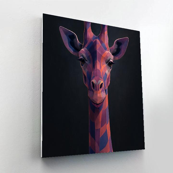 Regal Giraffe Mosaic Numbered painting kits