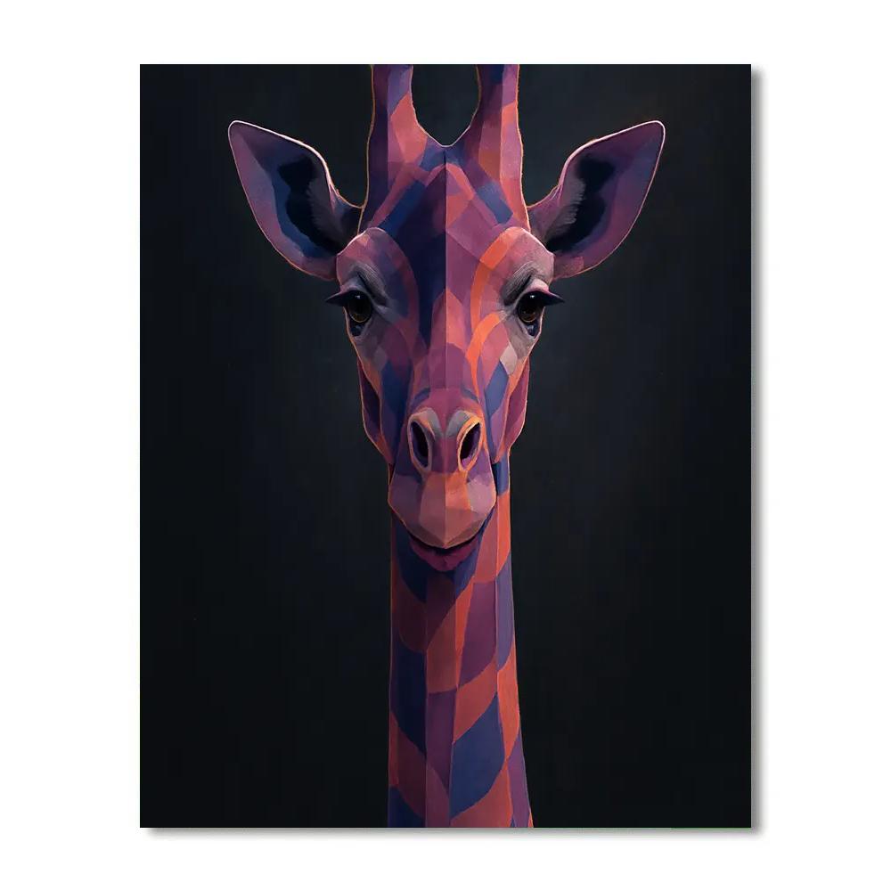 Regal Giraffe Mosaic Numbered painting kits