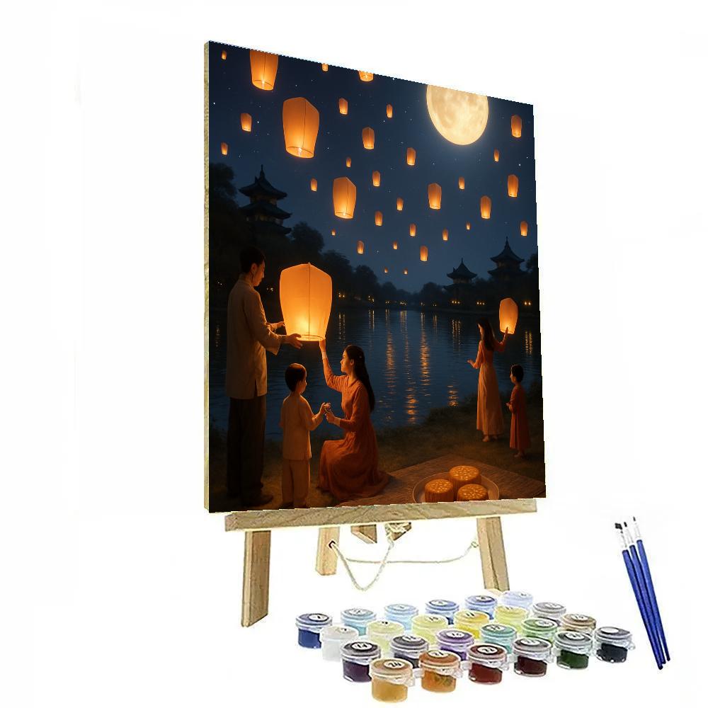 Mid-Autumn Festival Lantern Release At Riverside paint by numbers