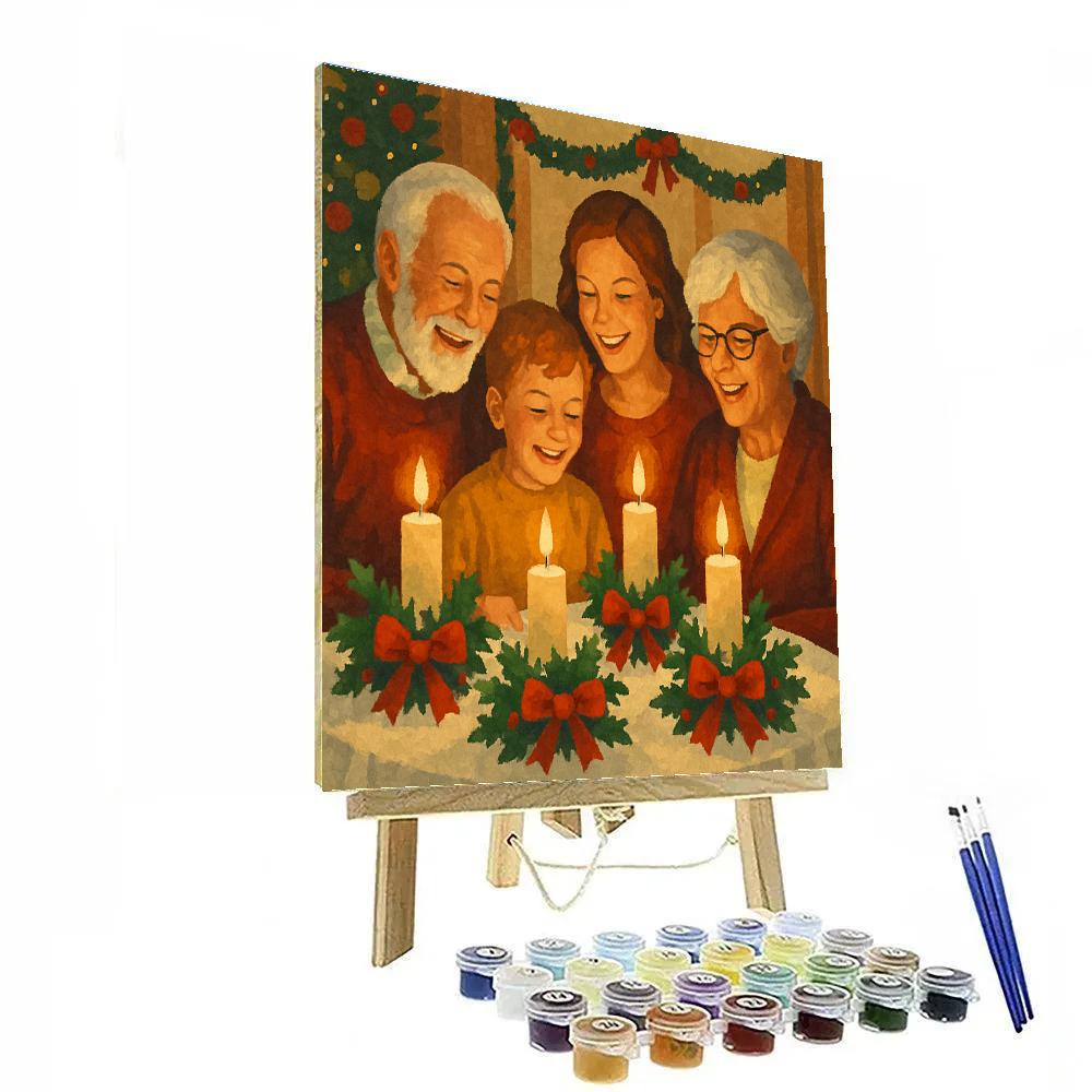 Candles And Carols Gathering Paint by numbers kits