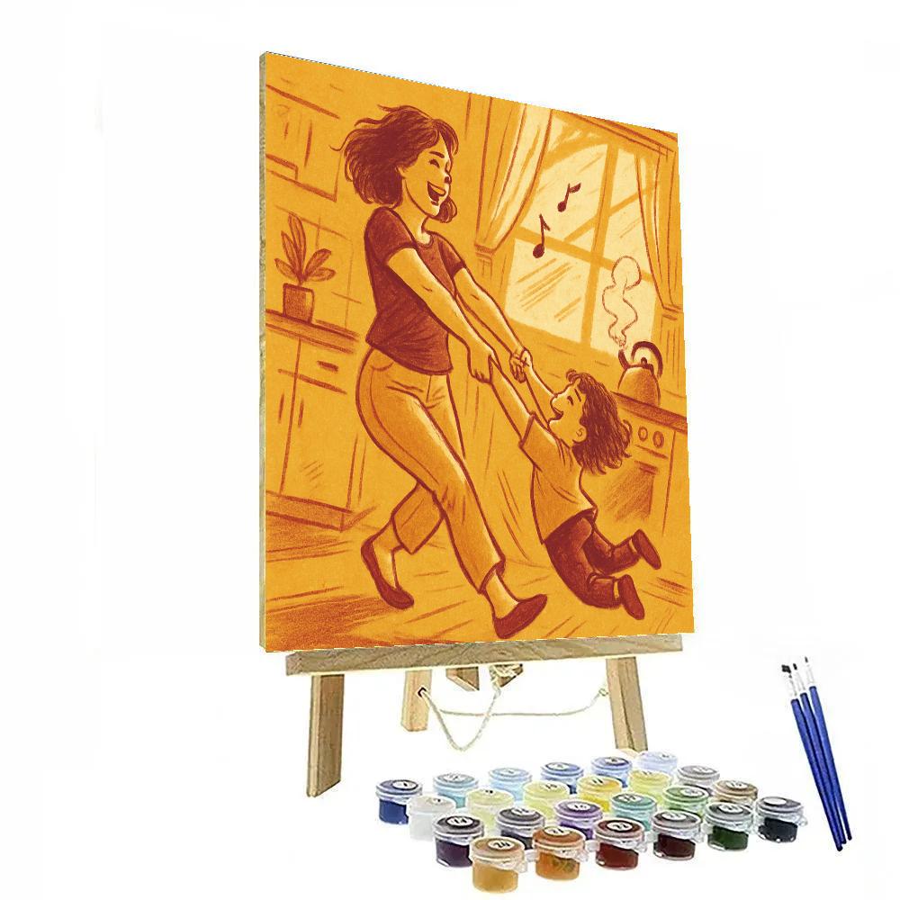 Dance In The Kitchen With Mother paint by numbers