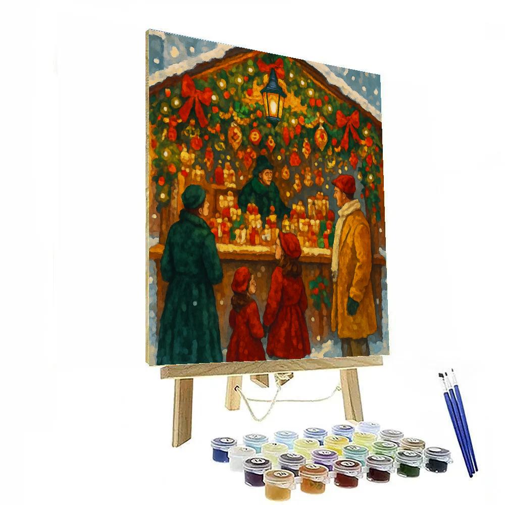 Festive Market Garland Glow Numbered painting kits